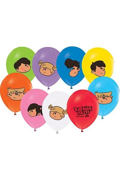 BalonEvi Balloon 4+1 Rafadan Tayfa Printed 12" 12 Li