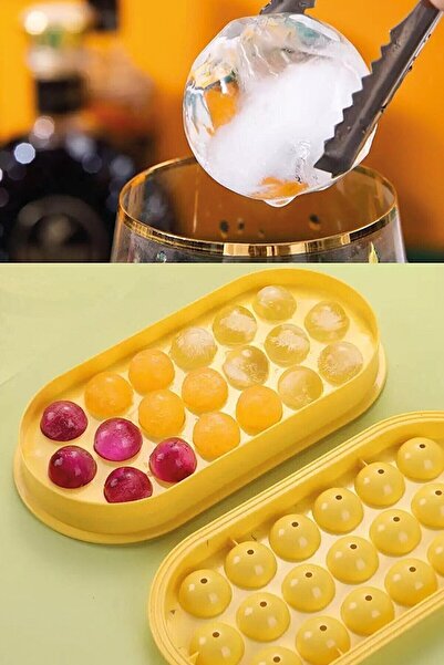 AYGÖREN HOME 13 Gözlü Buz Topu Kalıbı Yuvarlak Küre Buz Kalıbı Kristal Şekil ...