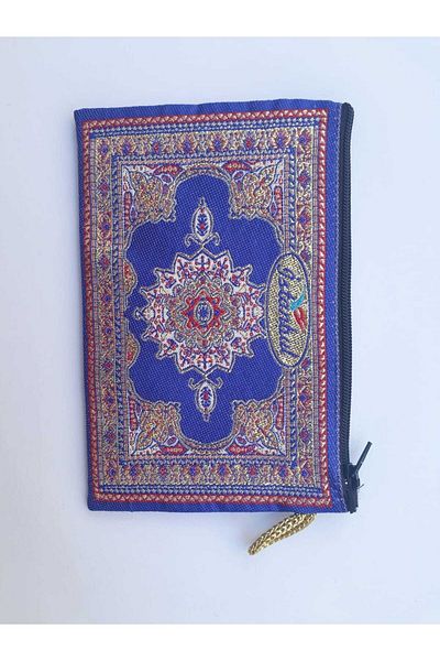 NiceandBonita Portofel de dama cu fermoar cu model traditional, 16x10cm, logo Istanbul