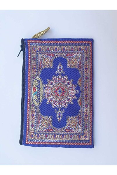 NiceandBonita Geleneksel Desenli Fermuarlı Kadın Cüzdanı, 16x10cm, Istanbul Logolu