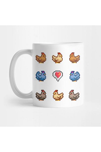 Pixxa Stardew Valley Chickens Mug Cup