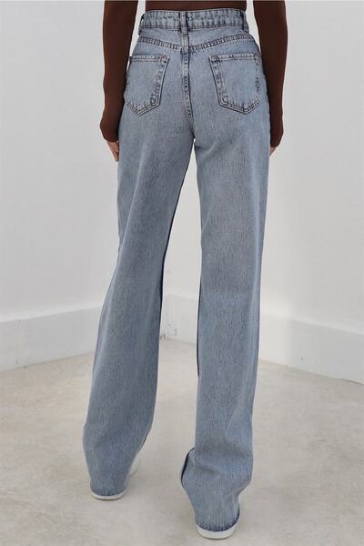 LİMABEL Kék Palazzo Jeans Világoskék hómosó széles szárú farmernadrág