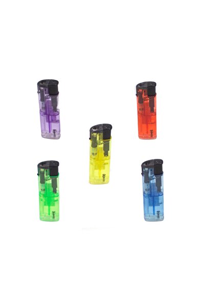 Erzi Çakmak Turbo 2000 Rüzgarda Sönmeyen Şeffaf Çakmak 5'li