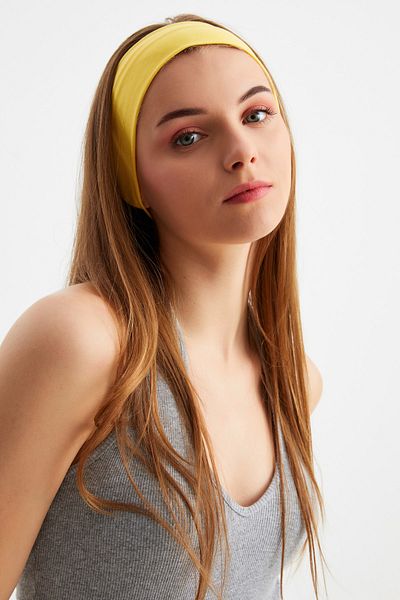 Butikgiz Bandana pentru femei din bumbac pieptănat, antiderapant, anti-transpirație, ultra ușoară, bandană pentru păr sport
