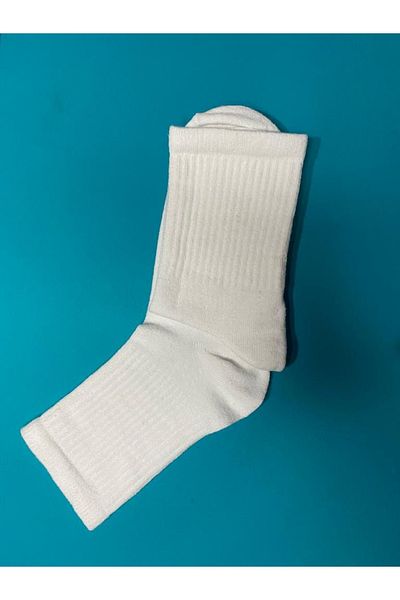 DM 3 Pieces White Sports Socks