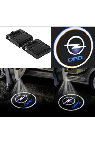 Oto Çizgi Opel Pilli Kapı Altı Led Logo 2 Adet Uyumlu