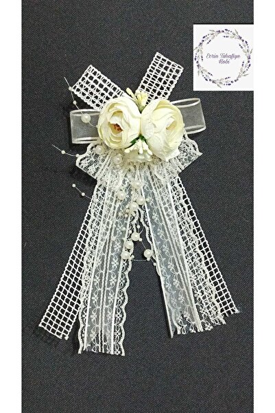 ecrin tuhafiye hobi Krem Bohça Süsü