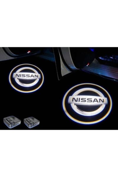 Oto Çizgi Nissan Pilli Yapıştırmalı Kapı Altı Led Logo Sensörlü 2 Adet
