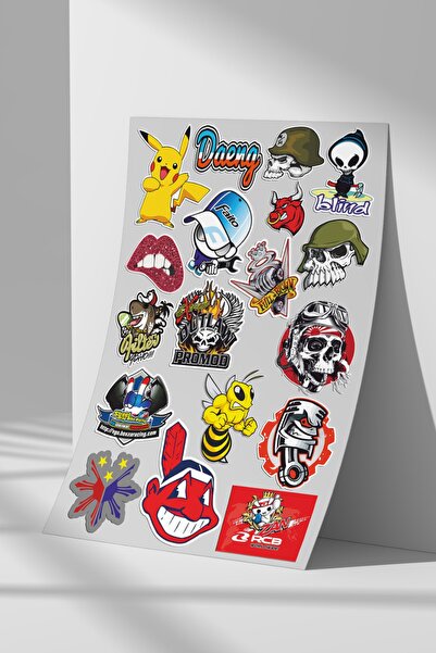 Sticker Market Sticker Set, A4 Size Sticker Label Set for Flat Surfaces