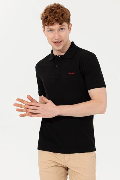 U.S. Polo Assn. Μαύρο ανδρικό μπλουζάκι