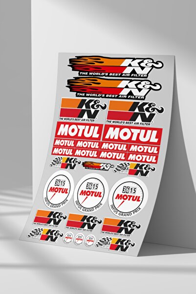 Sticker Market Araba Car Motosiklet Motorcycle Sticker Seti Düz Yüzeyler İçin...