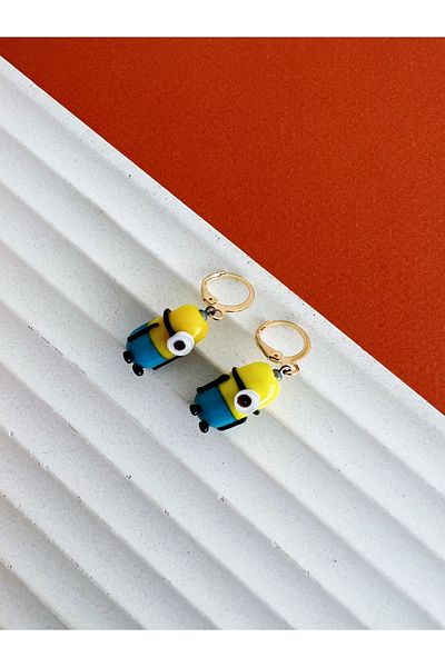 Minizooistanbul Glass Minions Earrings