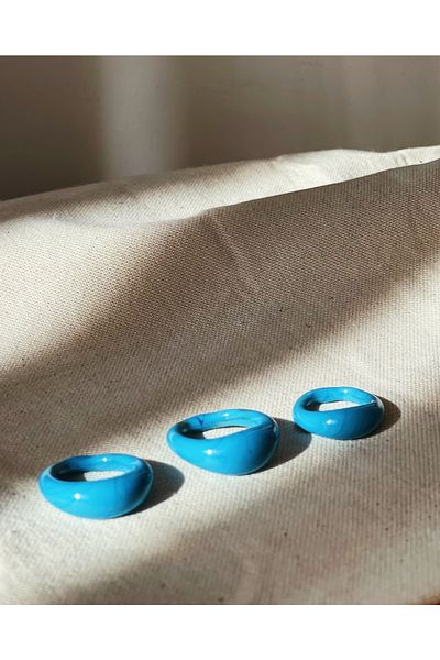 Minizooistanbul Minizoo Glass Ring Turquoise (piece)
