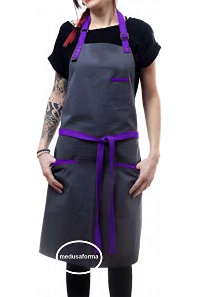 medusaforma مريلة مطبخ مع حزام ماستر شيف مقهى مطعم الشيف النادل كوك تصفيف الش...