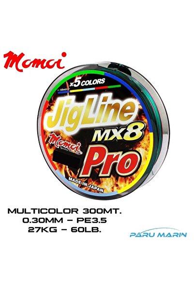 MOMOİ Jigline Mx8 Pro 0.30mm 300mt. Multicolor Ip Misina
