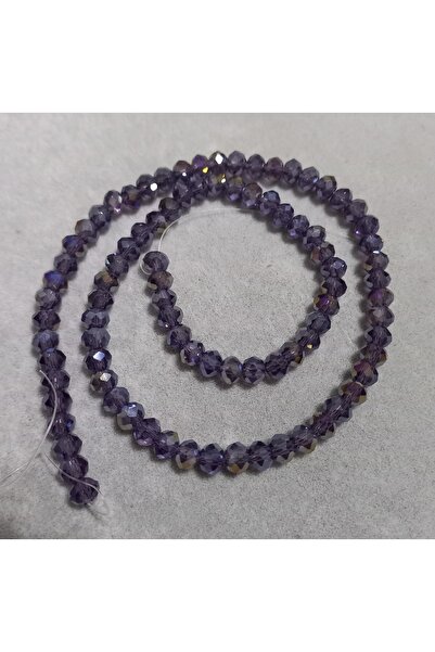 Öztürk Mărgele de cristal oblate de culoare prune 6mm 1 șuviță nr.18
