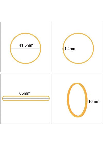 ekoset 65x10mm Wide Rubber Pack Packaging Tyre 100 Pieces