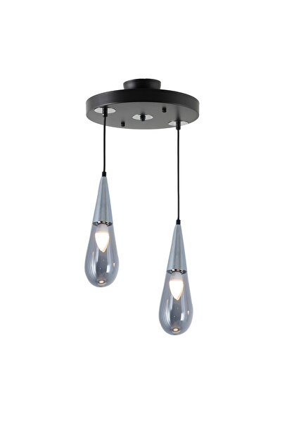 TT AYDINLATMA Tt023-2y-sy-kr Krom 2 Li Damla Modeli Yuvarlak Avize