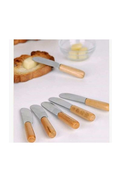 CEMRE 6-Piece Wooden Handle Butter Knife