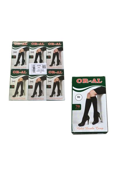 OR-AL Дамски чорапи до коляното Oral 70 Den, 12 броя, цвят норка 86