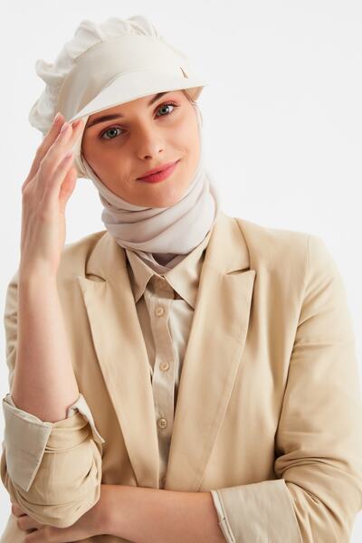 Butikgiz Γυναικείο Hijab Multi Chiffon Silky Shawl και βαμβακερό χτενισμένο καπέλο διπλό - Άνετο, εξαιρετικά ελαφρύ