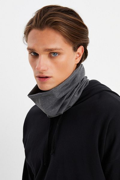 Butikgiz Men's 4-Function Protective Cotton, Flexible, Anti-Sweat, Bandana, Neck Collar, Buff, Mask