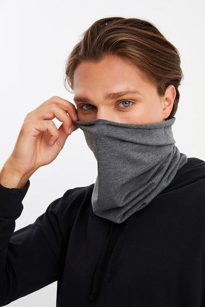 Butikgiz Men's 4-Function Protective Cotton, Flexible, Anti-Sweat, Bandana, Neck Collar, Buff, Mask