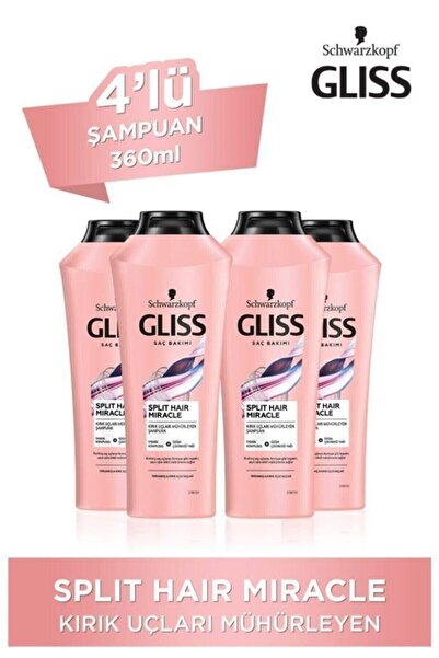 Schwarzkopf Gliss Split Hair Miracle Şampuan 360 Ml X 4 Adet