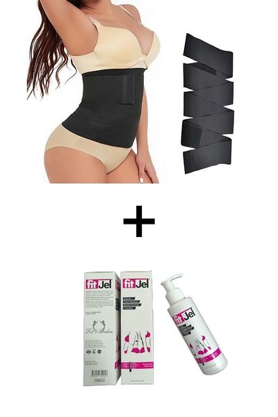 FİT1BEDEN Original Fitbelt Belt Slimming Corset + Firming Slimming Fitgel Set