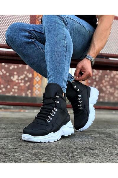 aradimtaradim Μπότες με μακριά κορδόνια Wagoon WG07 σε μαύρο χρώμα