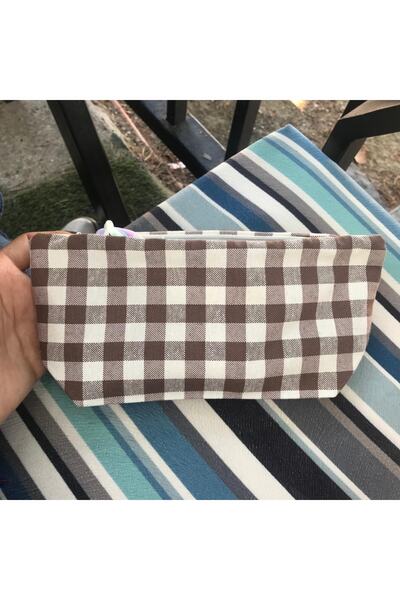 sumicorn القهوة القماش القطني قابل للغسل سستة مقصورة واحدة القماش حامل القلم ...