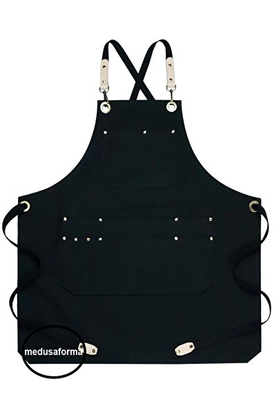 medusaforma Çapraz Askılı Mutfak Önlüğü Master Chef Cafe Restaurant Şef Kafe ...