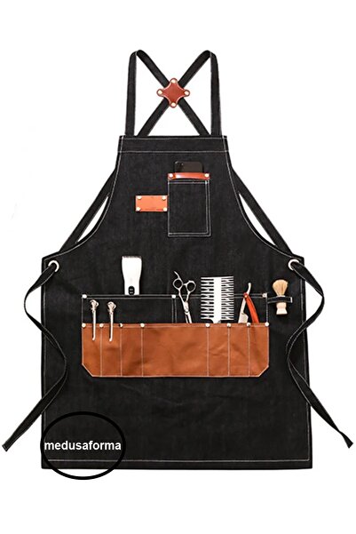 medusaforma مريلة مطبخ متقاطعة من ماستر شيف كافيه مطعم الشيف كافيه النادل كوك...