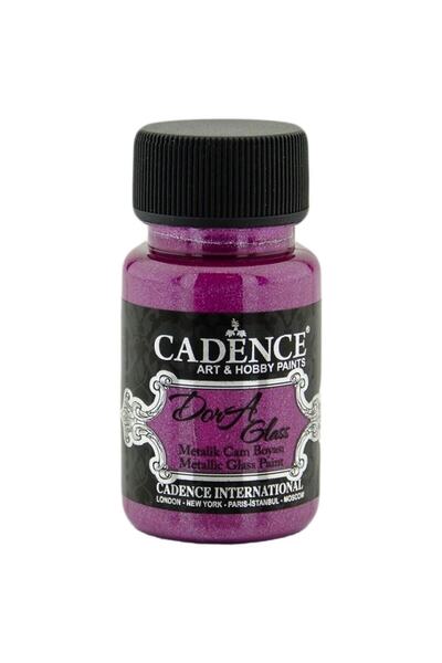 Cadence Dora Glass Metalik Cam Ve Porselen Boyası 50ml 3155 Parlak Fuşya
