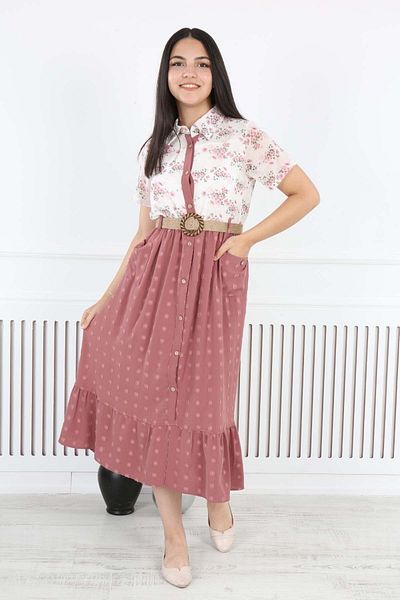 İ&K ŞIMARIK Waiter Belted Dress