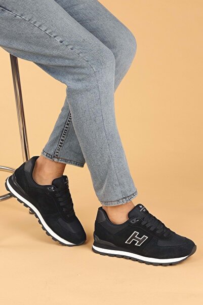 Hammer Jack 0455 Büyük Numara (46-48) Hakiki Deri Spor Ayakkabı - Btmk00455-siyah Beyaz-48