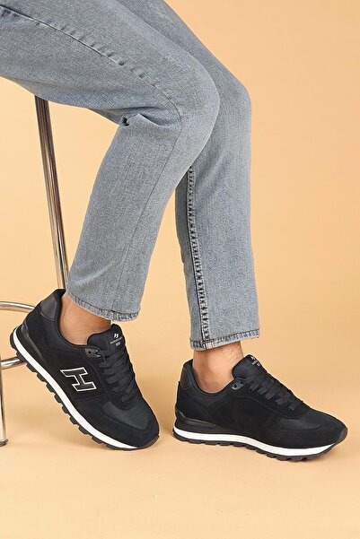 Hammer Jack 0455 Büyük Numara (46-48) Hakiki Deri Spor Ayakkabı - Btmk00455-siyah Beyaz-48