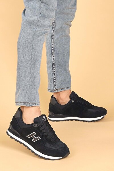 Hammer Jack 0455 Büyük Numara (46-48) Hakiki Deri Spor Ayakkabı - Btmk00455-siyah Beyaz-48