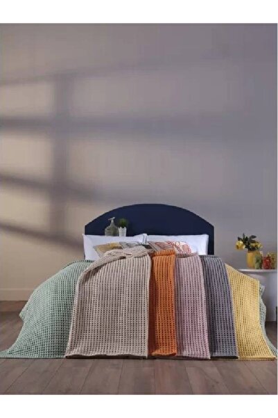 Doqu Home Clara Waffle Pike Gri - Çift Kişilik