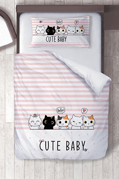 instababyrooms Cotton Micro Satin Kittens Children's Room Children's Bedding Set