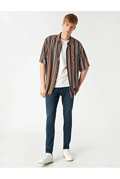 Koton 3wam40035bd Skinny Erkek Jean Pantolon Petrol