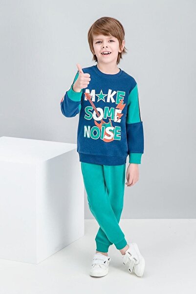 ROLY POLY Make Some Rock Noise Navy Blue Boys' Tracksuit Set