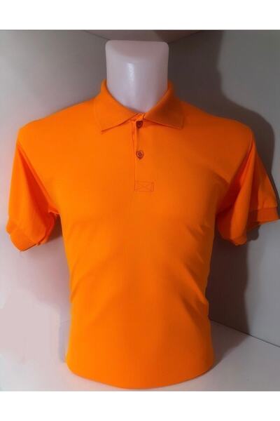 FATELLA تيشيرت رجالي من قماش جيرسي برتقالي بياقة بولو