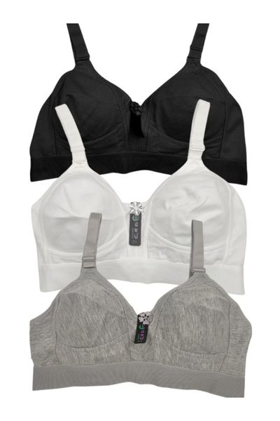 giyimsepeti 3-Piece Breastfeeding Undershirt - Nursing Bra - Maternity  Panties Set - Trendyol