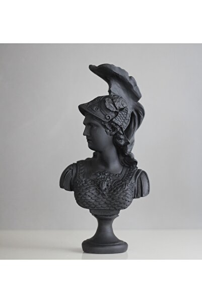 LivadoHome Athena Siyah Büst Dekoratif Heykel