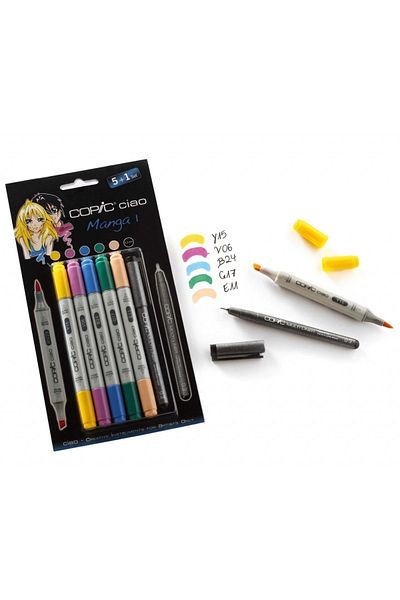 Copic Ciao Marker Pen 5+1 Set - Manga 1