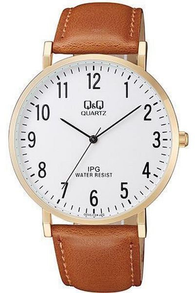 Q&Q Leather Men's Wristwatch Qz00