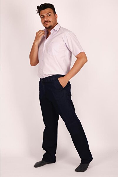 FATELLA Cămașă clasică liliac cu mânecă scurtă pentru bărbați