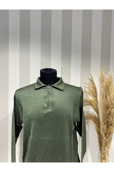 FATELLA Pulover subțire din tricotaj pentru bărbați, cu nasturi