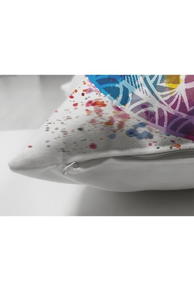 Nish & Royal Far East Icon - Digital Printed Colorful Suede Pillow Cushion Cover